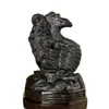 Adornos de tortuga y serpiente de obsidiana natural y basalto, dragón verde, tigre blanco y pájaro rojo, decoraciones auspiciosas de bestias míticas de cristal para el hogar y la sala de estar