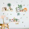 Nuevo Estilo Hoja Verde Fresca Animal Colgante en Maceta Adhesivo de Pared Autoadhesivo Nórdico ins Dormitorio Sala de Estar Diseño de Fondo Adhesivo de Pared