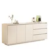 Aparador de Madera Maciza Contra la Pared, Gabinete de Almacenamiento Integrado, Gabinete para Té, Gabinete de Cocina, Cómoda Doméstica, Aparador de Sala de Estar, Gabinete de Almacenamiento