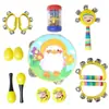 Set de Instrumentos Musicales Orff Set de 13 Piezas Juguete de Instrumento de Percusión Musical para Educación Temprana Infantil Material Didáctico para Jardín de Infantes Rojo