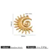 Colgante Espiral de Sol Dorado de Acero Inoxidable Estilo Retro Colgante de Sol para Pulsera Collar DIY Accesorios para Joyería Venta al por Mayor