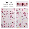 Pegatinas para Uñas con Diseño de Moño de Cereza Planas con Adhesivo Gato Graffiti Estrella Joyería Estilo Dh