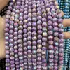 Serie Morada Piedra Natural Cuentas Redondas Amatista Soñadora Cuentas Sueltas Ágata de Vidrio Morado Sintético K9Diy Accesorios para Joyería