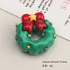 Accesorios de Resina DIY de Dibujos Animados Joyería Engrosada 16 Pegamento de Crema Navideño Pasadores Fundas para Teléfonos Móviles Hebillas de Zapatos Llaveros