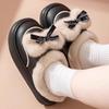 Zuo'Er 411 Mariposa 2025 Pantuflas de Algodón para Parejas, Forradas de Felpa, Cálidas, Antideslizantes, Color Sólido, Adecuadas para Uso en Interiores y Exteriores, Pantuflas de Algodón de Alta Gama