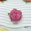 Llavero Anillo Flor Rosa Tejida de Peluche Terminado Estrella de Cinco Puntas Trasera Mochila Escolar Colgante Pequeño Accesorios de Regalo Acompañantes