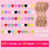 Pinzas de Madera Lindas Pinzas de Madera de Colores en Forma de Corazón Decoración de Pared de Fotos para Aula de Jardín de Infancia Set de Pinzas para Cuerda de Notas