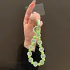 Pulsera Lanyard para Teléfono Cadena de Muñeca Llavero Colgante para Bolso Perla de Colores Dopamina Tacto Mate Antiperdida