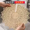 Jogo americano de mesa de penas ocas transfronteiriças em PVC, luz bronzeadora, luxuoso, decorativo, à prova d'água, anti-escaldante, atacado