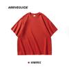 Camiseta de Verano para Hombre Ag 300g Saludable Oversize Moderna Holgada Cuello Redondo Algodón Manga Corta Verano Transpirable Manga Corta
