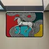 Alfombra de Caballo de Selva Ecuatorial Felpudo para Entrada de Puerta Sala de Estar Alfombra para Mesita de Noche de Dormitorio Felpudo para Suelo Felpudo para Puerta de Entrada