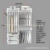 Armario metálico modular 1.1-2.5 m de ancho perchero abierto apartamento pequeño perchas dormitorio columna AA almacenamiento
