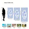 Toalla de Playa Azul Minimalista Artística Más Vendida en Amazon Transfronterizo Toalla de Baño con Estampado Creativo de Bikini