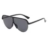 Nuevas gafas de sol Y2KG personalizadas de moda de una sola lente con montura grande, lentes tipo piloto, gafas tipo concha, gafas de media montura