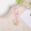 Pingente Chaveiro Flor e Estrela de Resina com Glitter Fino Transparente Acessório de Chaveiro de Contas DIY para Decoração de Mochila e Estojo