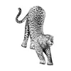 Artículos Populares Transfronterizos con un Toque de Lujo: Estilo Oscuro, Tigre y Leopardo Feroces, Cruz, Gatito, Escorpión, Corona, Alas, Tatuajes Temporales de Sol