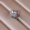 Anillo de Diamantes Completo, Lujo Accesible y Anillo de Perlas Blancas Australianas de Gama Alta, Anillo de Mano Ajustable de Apertura Única, Aliexpress