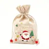 Bolsa de Frutas Ping An de Papá Noel 15*23cm Bolsa de Tela con Cordón de Algodón Bolsa para Colgar Dulces del Árbol de Navidad TEMU Venta Caliente al por Mayor