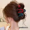 Presilha Grande Cor de Café Estilo Coreano para Cabelos Grossos, Presilha Tubarão para Prender Todo o Cabelo Atrás da Cabeça, Grampo de Cabelo de Luxo de Alta Qualidade Atacado
