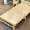 Cama Dobrável de Madeira Maciça para Uso Doméstico, Cama Simples de Casal/Solteiro, Cama para Dormir no Escritório, Cama Dobrável Econômica para Apartamentos de Aluguel