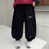 Pantalones jogger bordados con el abecedario para niños, colección primavera-otoño 2026, pantalones largos casuales para bebés, pantalones deportivos para niños estilo coreano