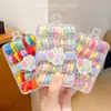 Anel de Toalha Infantil Cor de Doce Corda de Cabelo Bola para Meninas Elástico de Borracha de Alta Elasticidade Corda de Cabelo para Rabo de Cavalo Alto de Meninas Personalização