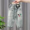 Jeans de Letras Bordadas para Niño Primavera y Otoño Pantalones Casuales Modernos para Niño Pantalones Modernos para Niño para Comercio Exterior