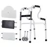En stock fabricantes de andadores acero inoxidable aleación de aluminio andador para ancianos rehabilitación niño pequeño muleta de cuatro patas plegable