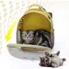 Mochila Transportadora Transparente para Gatos, Transportadora para Perros con Apertura Lateral, Gran Capacidad, Cápsula Espacial Portátil, Transpirable y Universal