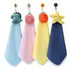Paño de Cocina para Colgar Dibujos Animados Terciopelo de Coral Toalla de Mano para Niños Engrosada Absorbente Limpieza Toalla para Colgar