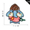 Parche Bordado de Elefante de Dibujos Animados con Logo de Computadora Yuanda Parche Bordado Parche de Bordado Accesorios para Ropa Zapatos y Sombreros DIY Accesorios Parche de Tela