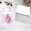 Caja de joyería transparente de rosa producto terminado, un regalo para amigos y seres queridos en San Valentín, caja de regalo acrílica de rosa eterna