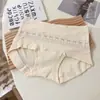 "Fair Isle Wind" 10A Algodão Puro Antibacteriano Roupa Íntima Feminina Algodão de Bebê Classe A Entrepernas Estendido Boxer Briefs de Algodão Puro