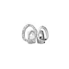Amazon Full Diamond Oval Banhado a Cobre Estrela Dourada Grillz de Dente Duplo Conjunto de Decoração de Dentes de Festa Street