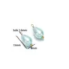 Pingente de Contas Cilíndricas de Pedra de Cristal em Aço Inoxidável Galvanizado para Colar Pulseira DIY Moda Acessórios de Roupa Joias