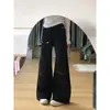 Jeans acampanados de trabajo estilo americano para mujer, nueva colección de otoño, talla grande, tiro alto, holgados, adelgazantes, pantalones de pierna ancha acampanados