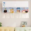 Cortina de aire acondicionado de dibujos animados para bloquear el viento para el cuidado posparto, protección para bebés contra el flujo de aire directo, cinta mágica para dormitorio, cortina transparente universal sin taladro para montaje en pared