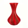 Vaso artístico criativo com textura espiral, disponível em várias cores, para decoração suave de mesa em casa e arranjo de flores secas