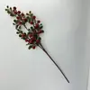 Ramas de Flores Artificiales Navideñas, Accesorios para Árbol de Navidad, Decoraciones de Año Nuevo, Flores Artificiales Decorativas de Paisajismo Interior de Alta Gama