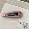 Clip BB de satén con lazo de pedrería tridimensional de textura ins de Corea del Sur, clip simple de moda para flequillo, clip lateral, accesorios para el cabello para mujer