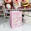 Bolsa de Tela Original Linda para Regalo de Niña Regalo Cumpleaños Pareja Bolso de Regalo de Piel de Vaca Tamaño Grande Pequeño Bolsa de Compras