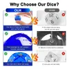 Jogo de Tabuleiro Dungeons & Dragons Conjunto de Dados de 7 Peças K9 Cristal Azul Safira Dnd Rpg Multifacetado Diamante