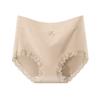 Ropa interior de algodón de cintura alta para mujer, de fábrica, de talla grande, cómoda, transpirable, de algodón, antibacteriana, con encaje en la entrepierna, venta al por mayor