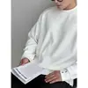 Sudadera con Capucha de Manga Larga para Hombre, Color Liso, Cuello Redondo Minimalista, Holgada, Cleanfit, Versátil de Alta Gama, Camiseta Superior
