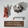 Base tradicional de cerámica tallada a mano para incienso, para el hogar y la oficina, difusor de incienso de aceites esenciales de nicho, artículo decorativo hecho a mano