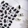 Nuevas Pegatinas para Uñas de Gato Negro Cyansea, Animales de Dibujos Animados Planas Delgadas Flexibles, Accesorios de Nail Art para Niñas, Ya Disponibles