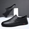 Couro genuíno especial sapatos masculinos sandálias sapatos de praia ocos sapatos casuais masculinos sapatos de pai couro macio sola macia resistente ao desgaste respirável