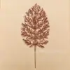 P Navidad simulación polvo dorado raíces de árbol hojas esquejes de árbol de Navidad adornos accesorios decorativos DIY simulación exquisito