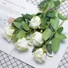 Flor Artificial Rosa Individual Decoración de Sala de Estar Arreglo de Flores Artificiales Arreglo de Flores de Mesa Decoración de Flores de Seda