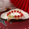 Novo estilo chinês pulseira anual de Peixe Koi bênção pulseira de contas feitas à mão de peixe koi para Meninas Alto senso